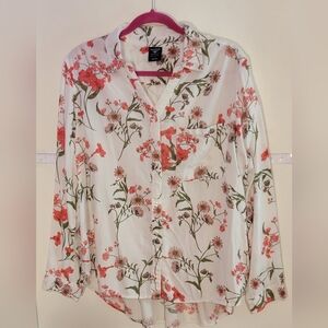 Floral Button-Up Blouse